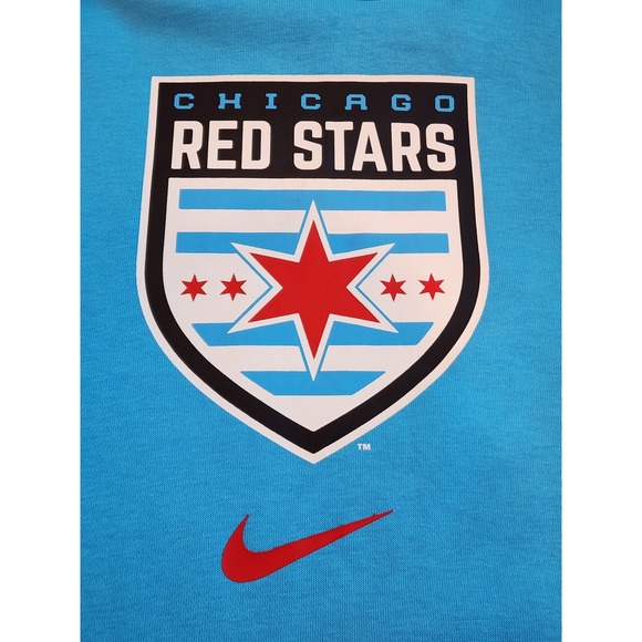 Nike Chicago Red Stars Mens Club Fleece PO Hoodie Light Blue XXL MLS NWSL Soccer - Picture 3 of 7